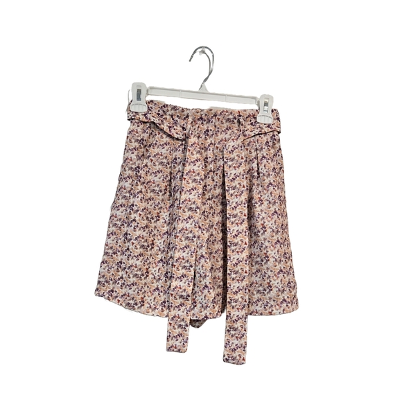 Zara Pink and White High Waist Bubble Shorts Tie Front (New) - Picture 11 of 12